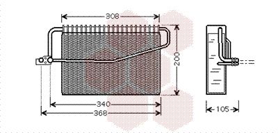 VAN WEZEL Höyrystin, ilmastointilaite 3000V381